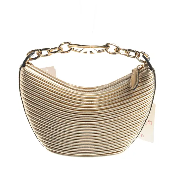 Handtasche, in Gold, Leder, Valentino