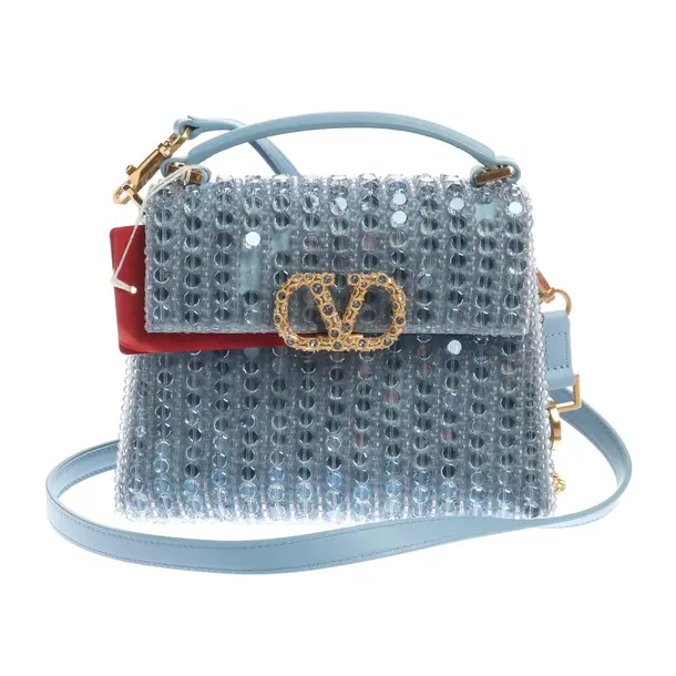 Borsa a cinture a tracolla, in Azzurro, Altro materiale, Valentino