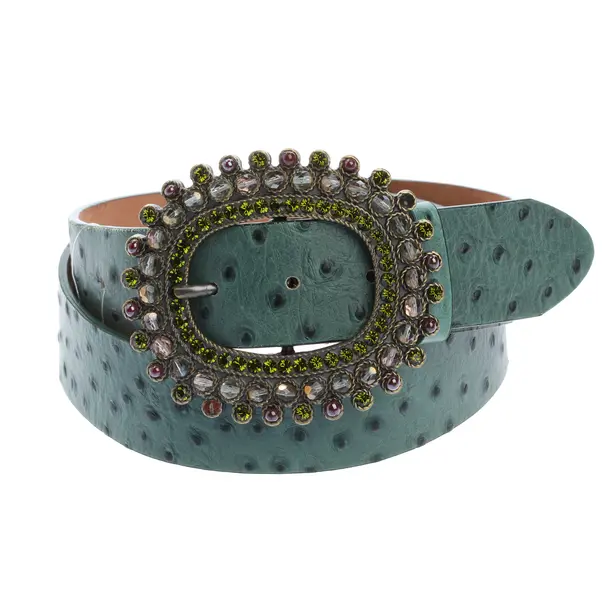 Belt, in Light Green, Leather, Etro
