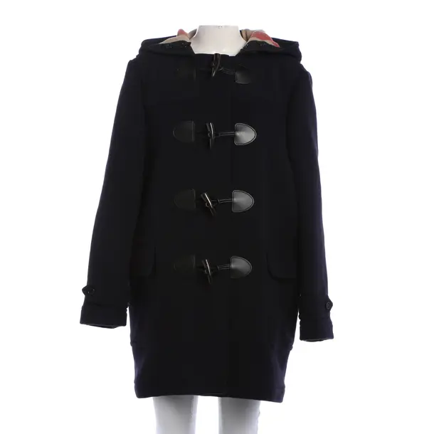 Mid-Season Coat, in Blue, Wool, Burberry