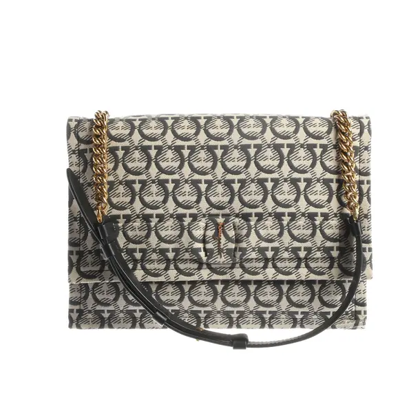 Schultertasche, in Beige, Polyester, Salvatore Ferragamo