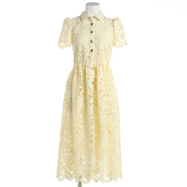 Cocktailkleid, in Pastellgelb, Polyester, self-portrait