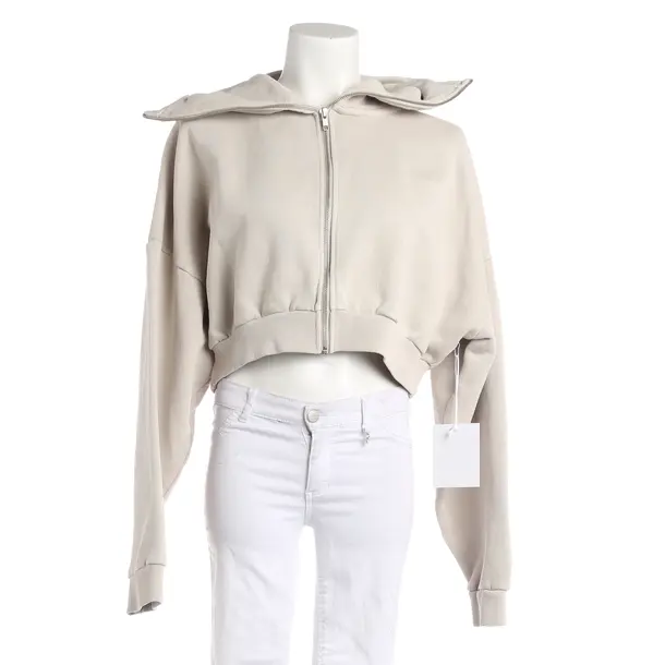 Felpa con cerniera, in Beige, Cotone, Interi studi