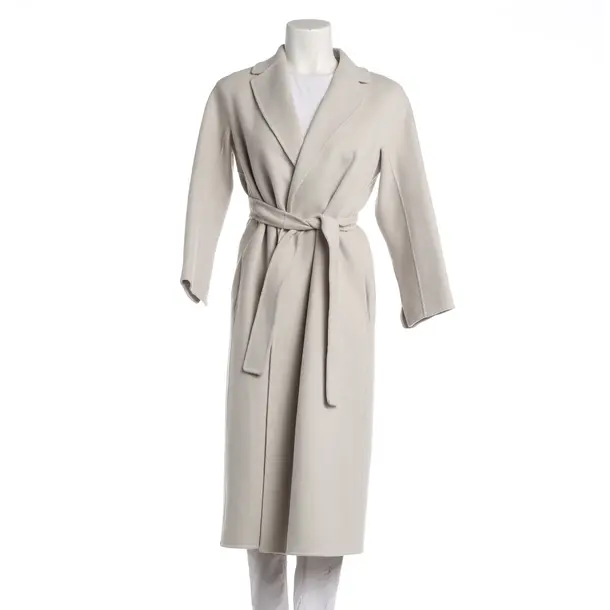 Mid-Season Coat, in Light Gray, Wool, Max Mara