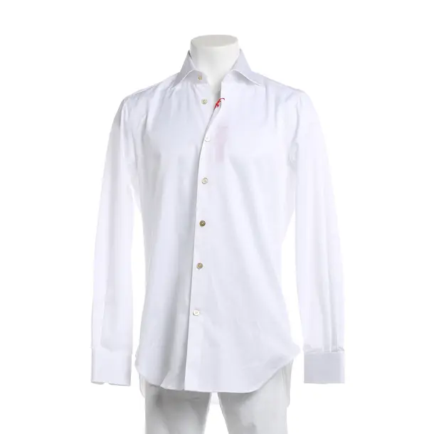 Shirt, in White, Cotton, Kiton