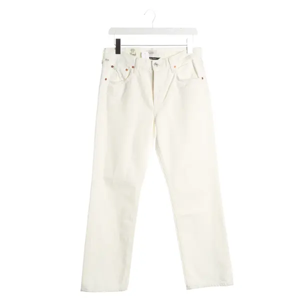 Straight Fit Jeans, in White, Cotton, Citizens of Humanity