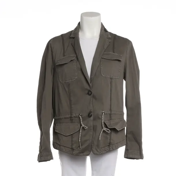 Summer Jacket, in Gray, Cotton, Marc Cain