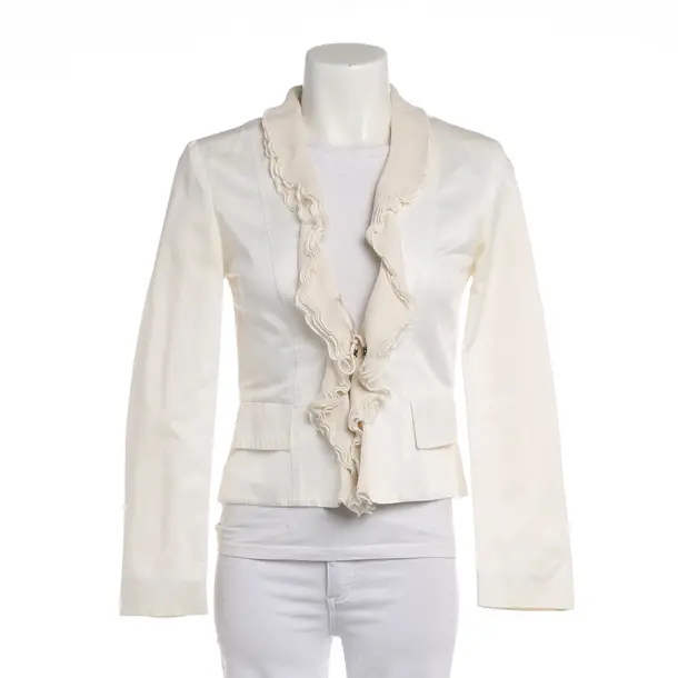 Blazer, in Cream, Cotton, Marc Cain