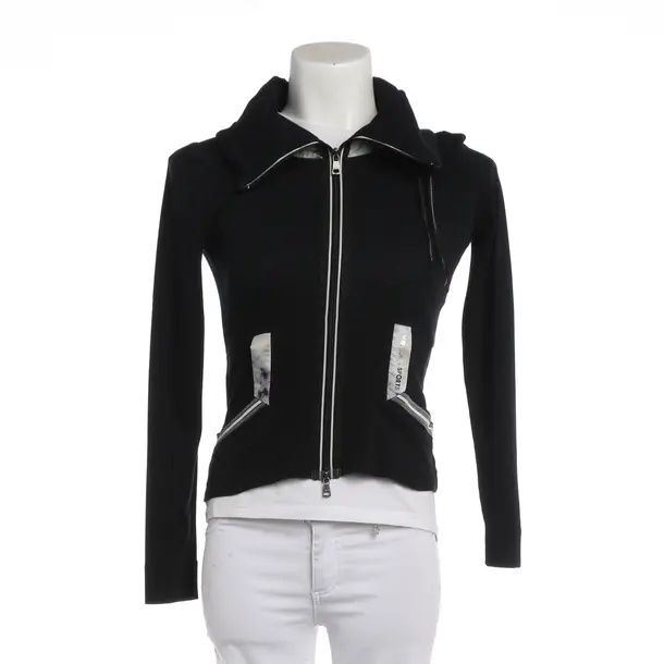 Zip-up Hoodie, in Black, Cotton, Marc Cain Sports