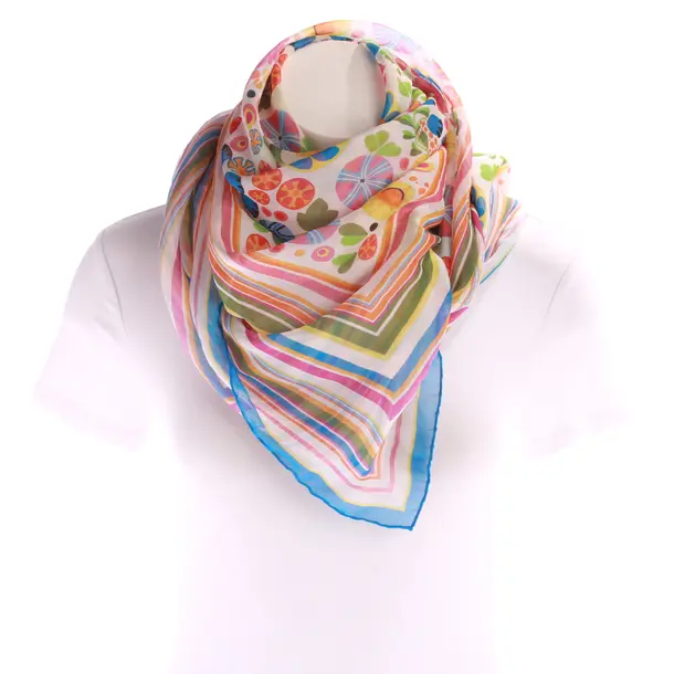 Shawl, in Multicolored, Silk, Roeckl