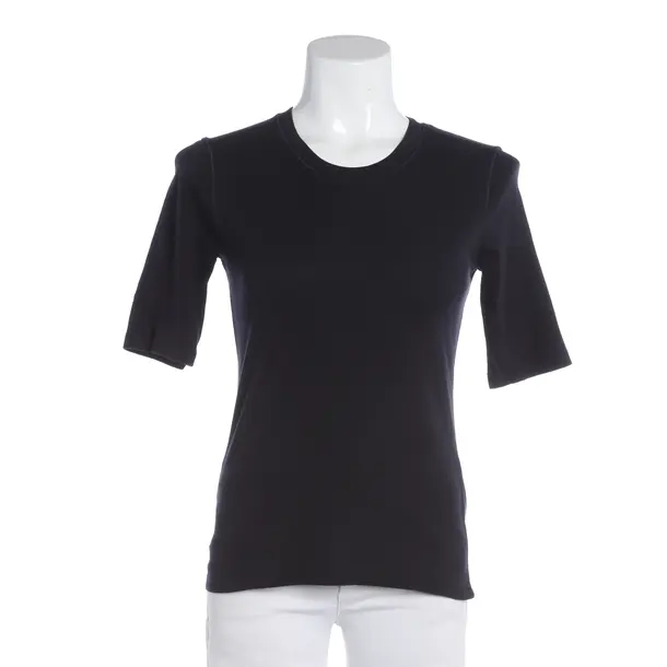 Shirt, in Navy, Cotton, Closed