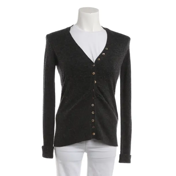 Cardigan, in Dark Gray, Silk, Maliparmi