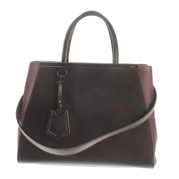 Handtasche, in Bordeaux, Leder, Fendi