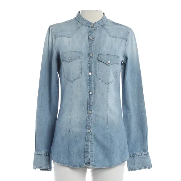 Denim Shirt, in Light Blue, Cotton, Aglini