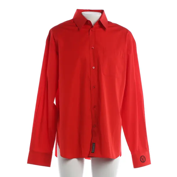 Shirt, in Red, Cotton, Versace