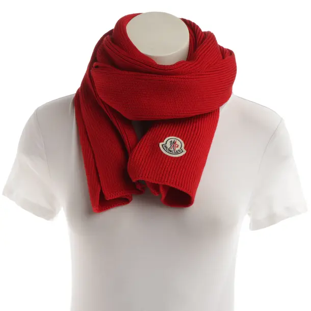 Scarf, in Red, Wool, Moncler