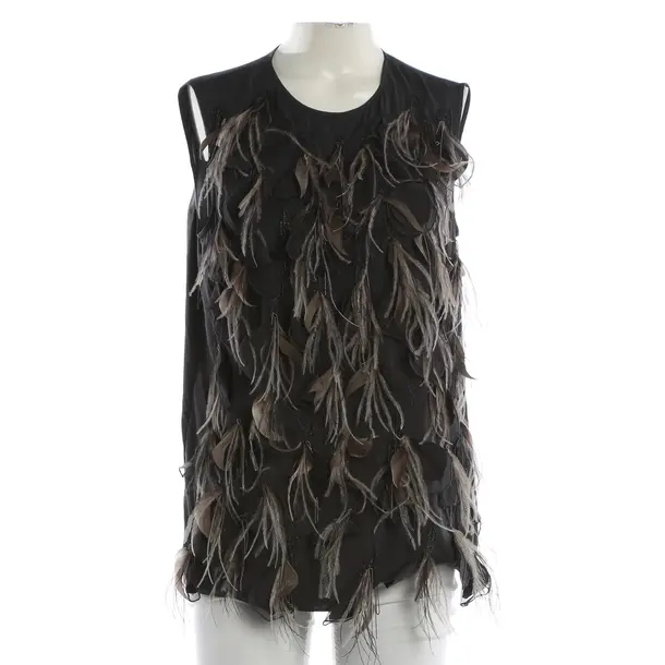 Top, in Gray, Silk, Brunello Cucinelli