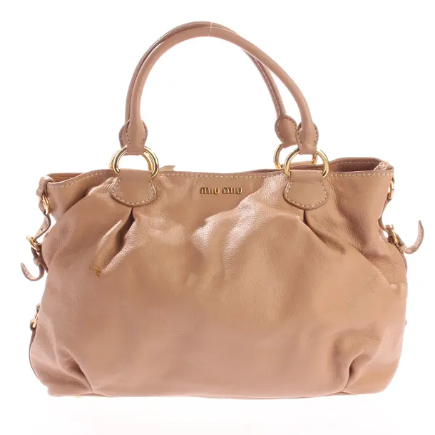 Handbag, in Light Brown, Leather, Miu Miu