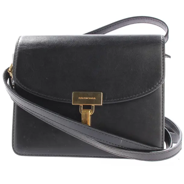 Evening Bag, in Black, Leather, Balenciaga
