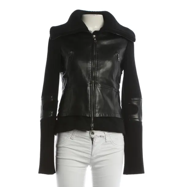 Giacca in pelle, in Nero, Pelle, Prada Linea Rossa