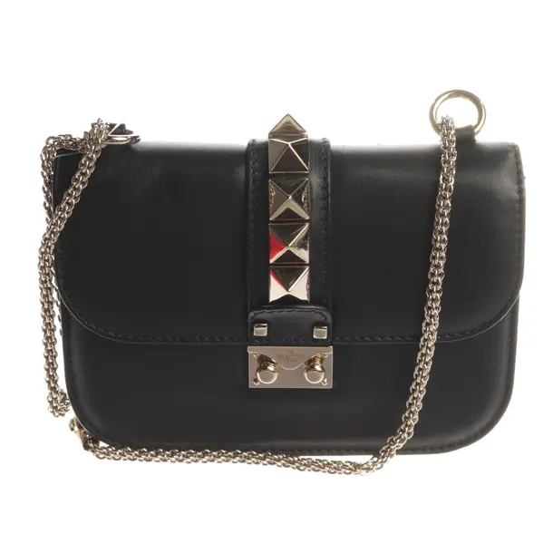 Schultertasche, in Schwarz, Leder, Valentino