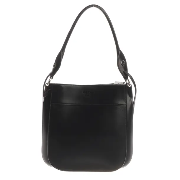 Shoulder Bag, in Black, Leather, Prada