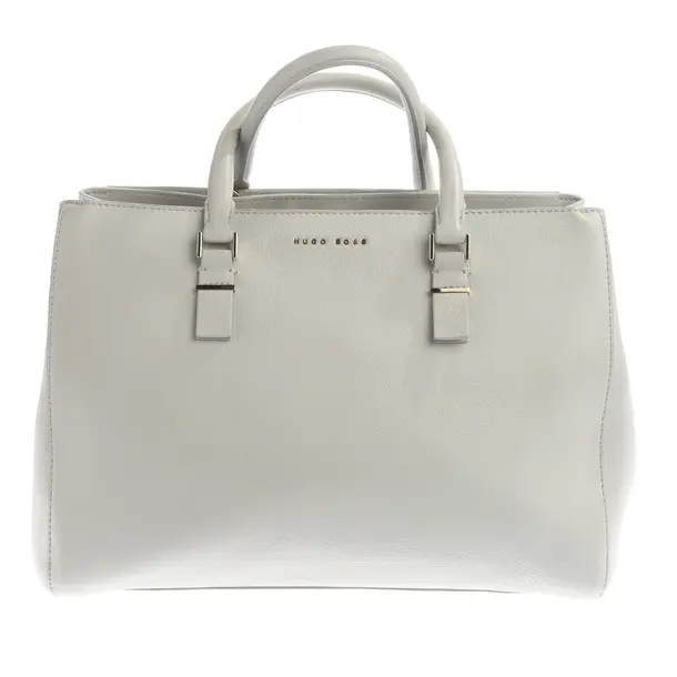 Handtasche, in Hellgrau, Leder, Hugo Boss