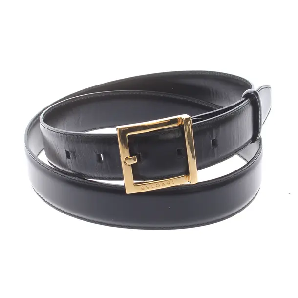 Gürtel, in Schwarz, Leder, Bulgari