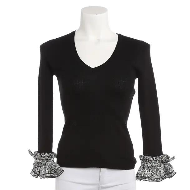 Longsleeve, in Schwarz, Wolle, Paule Ka