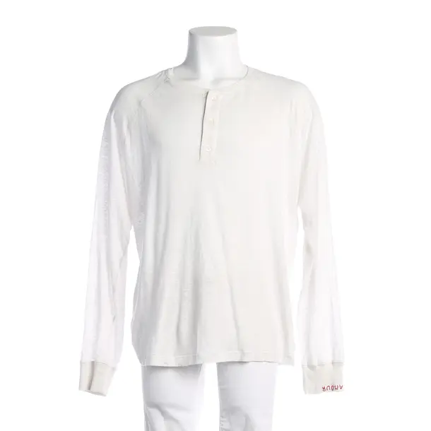 Long Sleeve Shirt, in White, Cotton, Golden Goose