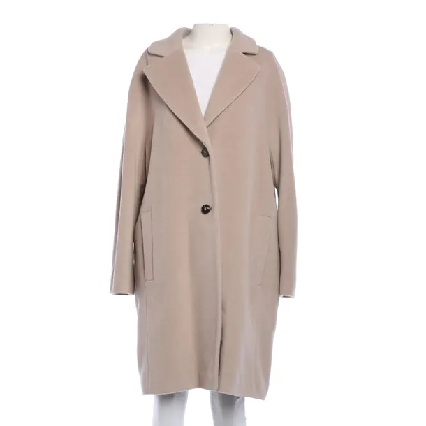 Mid-Season Coat, in Beige, Wool, Marc Cain