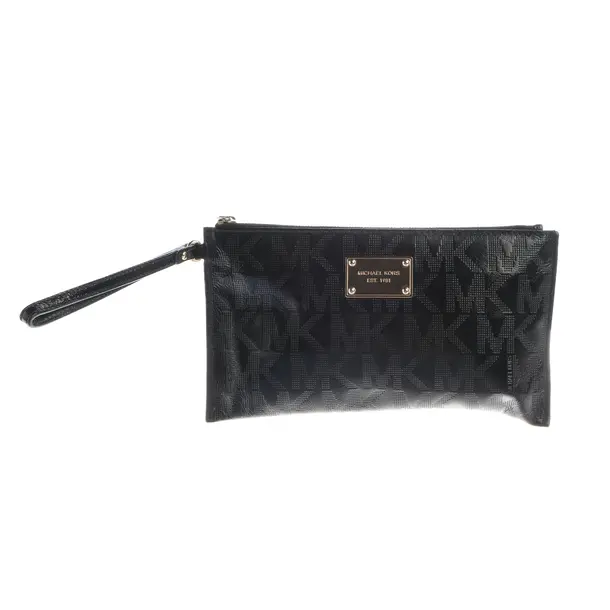 Clutch Bag, in Black, Leather, Michael Kors