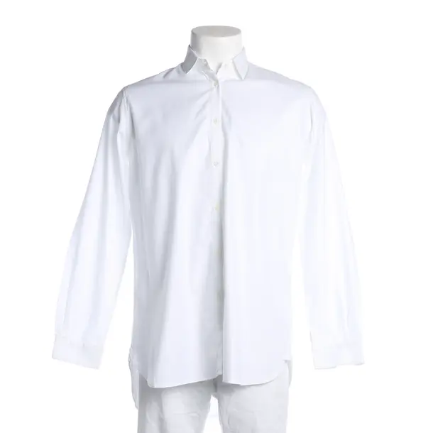 Shirt, in White, Cotton, Aglini