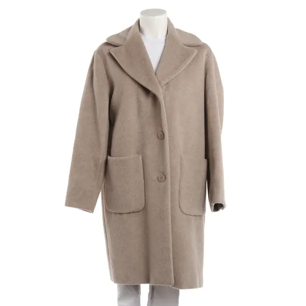 Winter Coat, in Beige, Wool, Max Mara