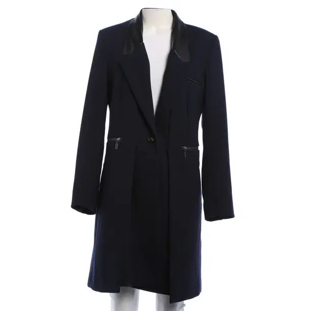 Mid-Season Coat, in Navy, Wool, Steffen Schraut
