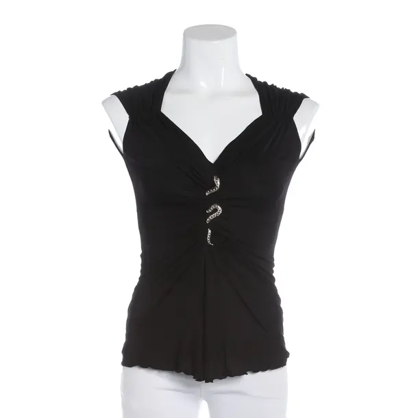 Top, in Black, Viscose, Roberto Cavalli