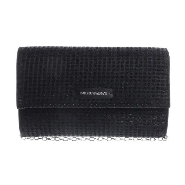 Clutch Bag, in Black, Polyester, Emporio Armani