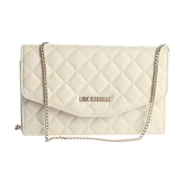 Borsa da sera, in Crema, Poliammide, Amore Moschino