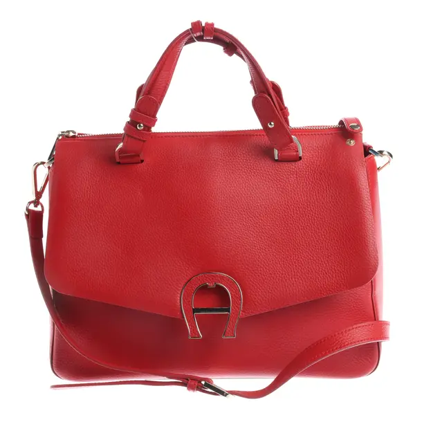 Handbag, in Red, Leather, Aigner