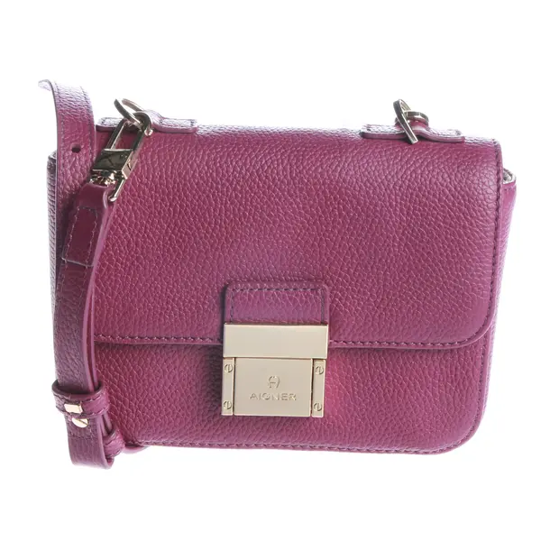 Schultertasche, in Lila, Leder, Aigner