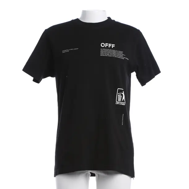 T-Shirt, in Schwarz, Baumwolle, Off-White