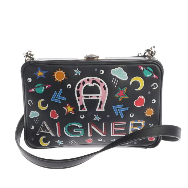 Shoulder Bag, in Multicolored, Leather, Aigner