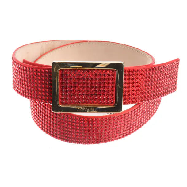 Gürtel, in Rot, Leder, Escada