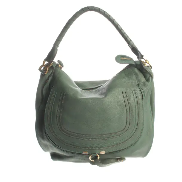 Handtasche, in Dunkelgrün, Leder, Chloé