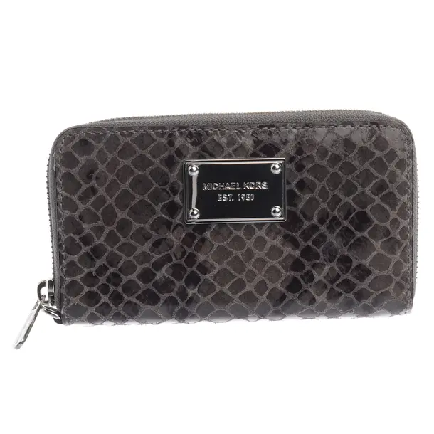 Wallet, in Gray, Leather, Michael Kors