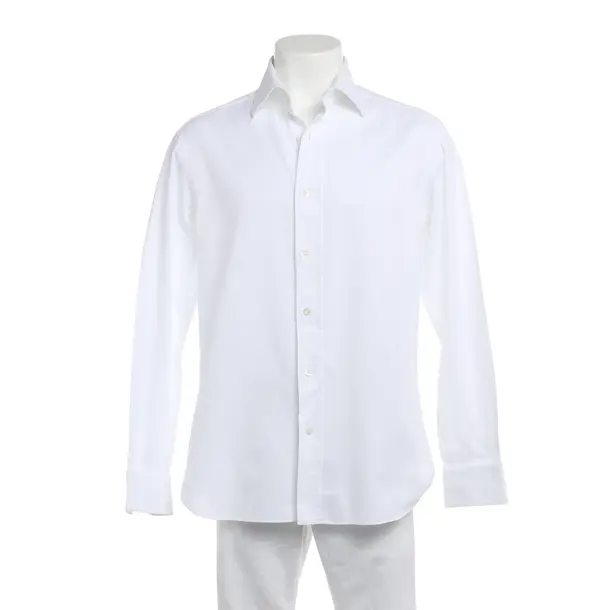 Shirt, in White, Cotton, Brioni