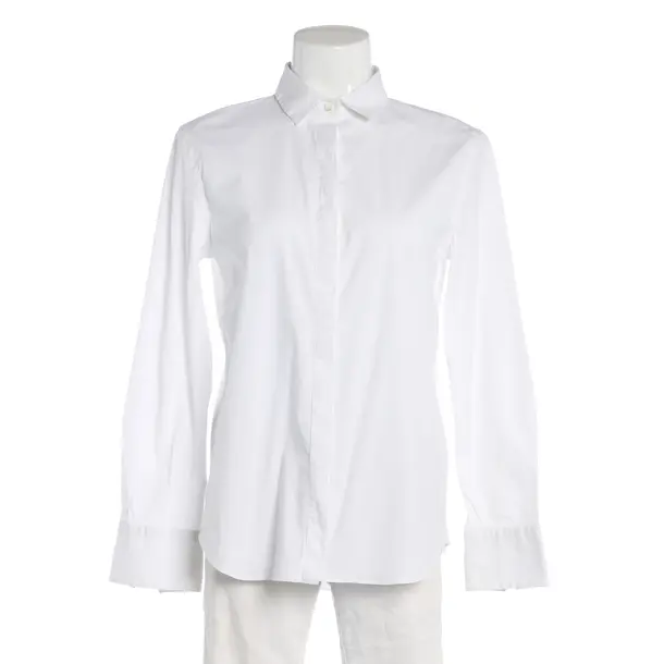 Blouse, in White, Cotton, Brunello Cucinelli