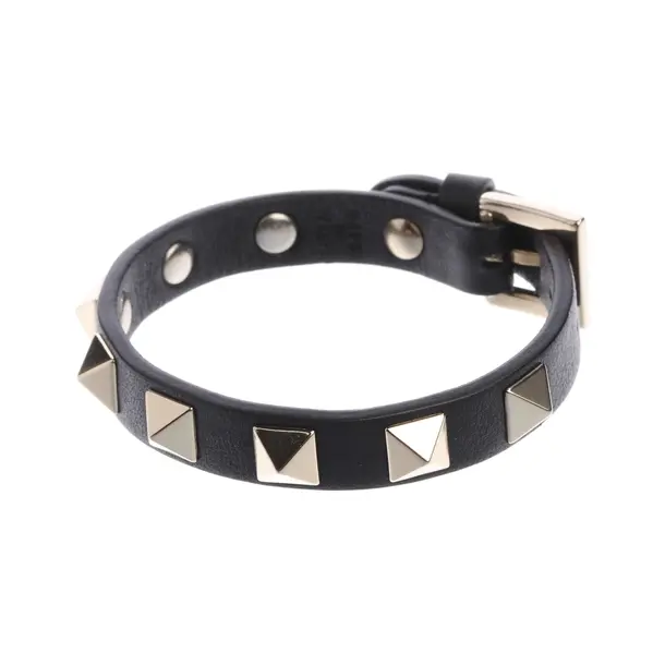 Armband, in Schwarz, Leder, Valentino
