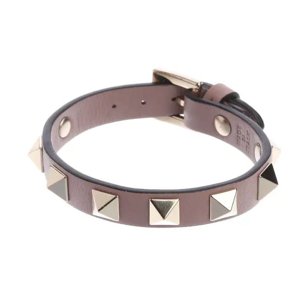 Bracelet, in Pink, Leather, Valentino