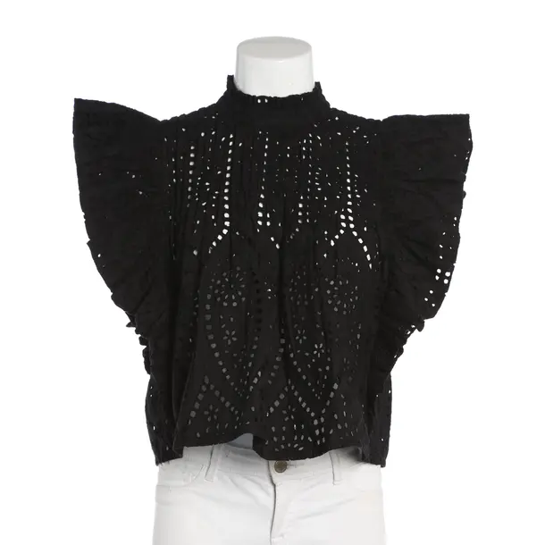 Blouse, in Black, Cotton, Ganni